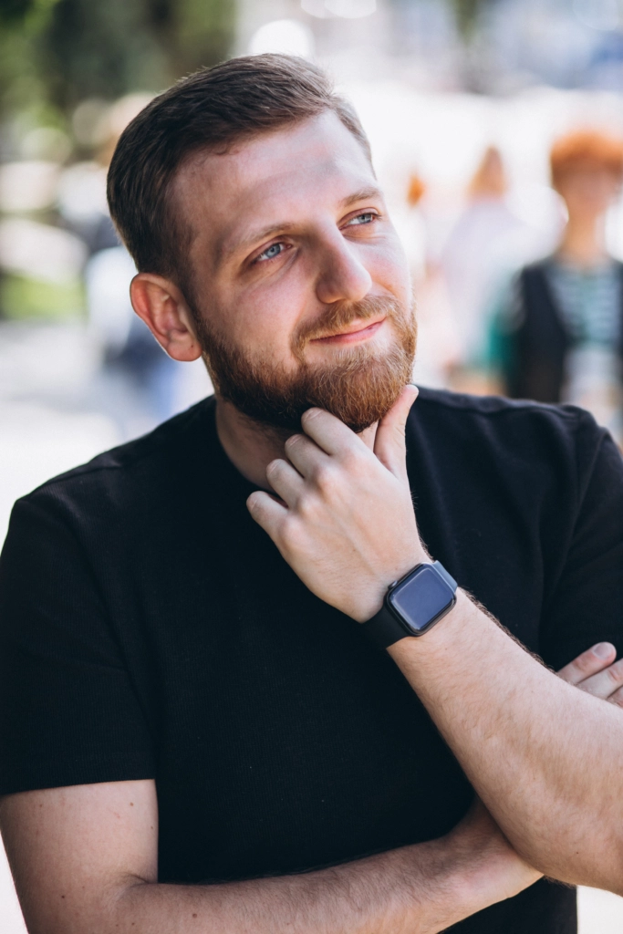Portrait of a young handsome man