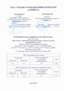 Підготовка з управління неорганізованими масами людей на пасажирських суднах